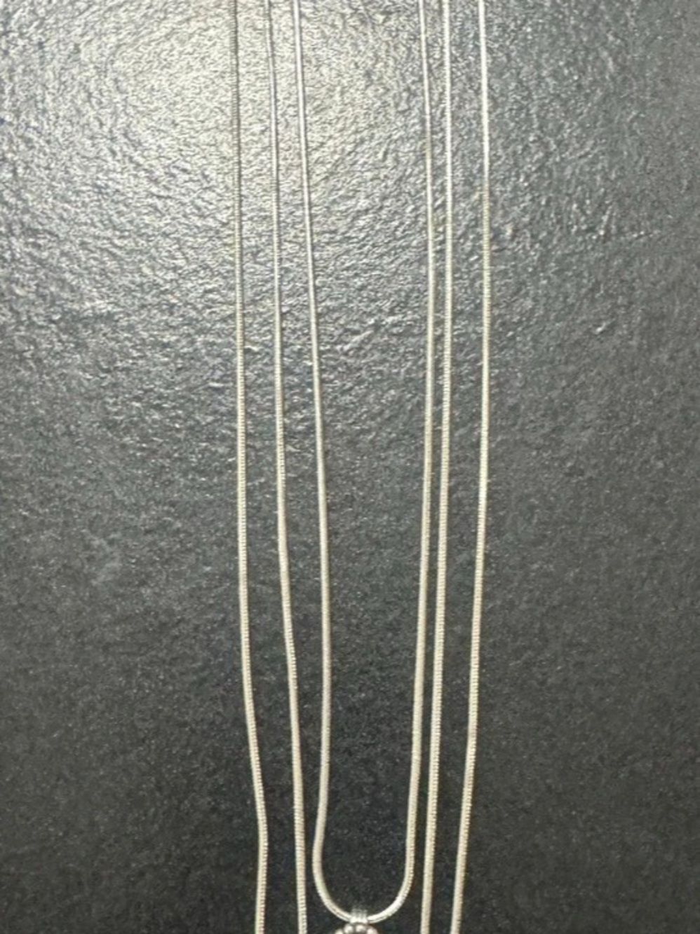 Brighton Silver-Tone Triple Strand Crystal Pendant Necklace Round Heart Square
